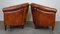 Brown Sheep Leather Club Chairs, Set of 2, Image 5