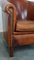 Brown Sheep Leather Club Chairs, Set of 2 12