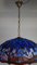 Lampade a sospensione grandi in stile Tiffany blu con libellule, set di 2, Immagine 4