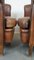 Dark Cognac Leather Club Chairs, Set of 2 11