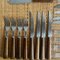 Walnut and Stainless Steel Flatware from Mills Moores, Set of 48, Image 2