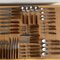 Walnut and Stainless Steel Flatware from Mills Moores, Set of 48 8