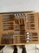 Walnut and Stainless Steel Flatware from Mills Moores, Set of 48, Image 9