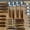 Walnut and Stainless Steel Flatware from Mills Moores, Set of 48 6