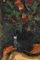 Paul Ackerman, The Red Bouquet, Dipinto ad olio su carta, Metà del XX secolo, Incorniciato, Immagine 3