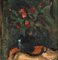 Paul Ackerman, The Red Bouquet, Oil Painting on Paper, Mid-20th Century, Framed 2