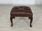 Tabouret Chesterfield en Marron Foncé 1