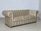 Chesterfield Three-Seater Sofa in Beige 1