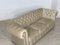 Chesterfield Three-Seater Sofa in Beige 3