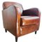 Club chair vintage in pelle marrone, Immagine 3