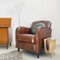 Club chair vintage in pelle marrone, Immagine 2