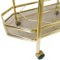 Hollywood Regency Bar Cart in Gilt Metal and Smoked Glass, 1980s 10