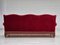 Danish 3-Seater Sofa in Velour with Oak Legs, 1960s, Image 3