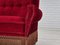 Sofá de tres plazas danés de terciopelo con patas de roble, años 60, Imagen 18