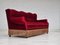 Dänisches 3-Sitzer Sofa aus Velours mit Eichenholz Beinen, 1960er 2