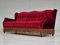 Dänisches 3-Sitzer Sofa aus Velours mit Eichenholz Beinen, 1960er 16