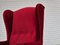 Poltrona Wingback in velluto con gambe in quercia, Danimarca, anni '60, Immagine 17