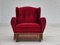 Danish Armchair in Velour and Oak Legs, 1960s, Image 1