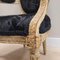 Luis XVI Armchair in Decapé Wood and Astrakhan Leather, France 10