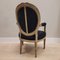 Luis XVI Armchair in Decapé Wood and Astrakhan Leather, France 7