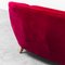 Rotes 3-Sitzer Sofa aus Samt, 1950er 9