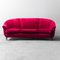 3-Seater Sofa in Red Velvet, 1950s 1