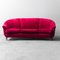 Rotes 3-Sitzer Sofa aus Samt, 1950er 1