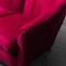 Rotes 3-Sitzer Sofa aus Samt, 1950er 5