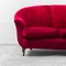 3-Seater Sofa in Red Velvet, 1950s 2