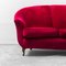 3-Seater Sofa in Red Velvet, 1950s, Image 2