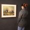 Italienischer Künstler, Landschaft im Impressionismus, 1960, Öl auf Holz, gerahmt 10