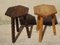 Vintage Hocker aus Kiefernholz, 1970er, 2er Set 1