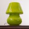 Grüne italienische Vintage Mushroom Lampe aus Muranoglas 6