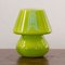 Grüne italienische Vintage Mushroom Lampe aus Muranoglas 3