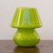 Vintage Italian Green Mushroom Lamp in Murano Glass 3