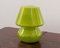 Grüne italienische Vintage Mushroom Lampe aus Muranoglas 5