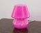 Lampe Champignon Fuchsia Vintage en Verre de Murano, Italie 2