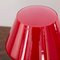 Rote Italienische Vintage Mushroom Lampe aus Muranoglas 9