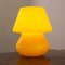 Gelbe Italienische Vintage Mushroom Lampe aus Muranoglas 2
