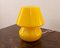Gelbe Italienische Vintage Mushroom Lampe aus Muranoglas 4