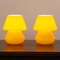 Gelbe Italienische Vintage Mushroom Lampen aus Muranoglas, 2er Set 5