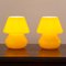 Vintage Italian Yellow Mushroom Lamps in Murano Glass, Set of 2, Image 5