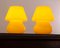 Vintage Italian Yellow Mushroom Lamps in Murano Glass, Set of 2 6