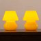 Vintage Italian Yellow Mushroom Lamps in Murano Glass, Set of 2 3