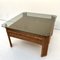 Mid-Century Rattan Coffee table with Smoked Glass Top, Image 4