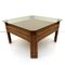 Mid-Century Rattan Coffee table with Smoked Glass Top 1