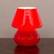 Vintage Italian Red Mushroom Lamps in Murano Glass, Set of 2, Image 8