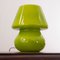 Lampes Champignon Vert Vintage en Verre de Murano, Italie, Set de 2 7