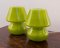 Lampes Champignon Vert Vintage en Verre de Murano, Italie, Set de 2 2