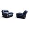 Set of Italian Leather Armchairs in the style of Mario Bellini, 1970s 7